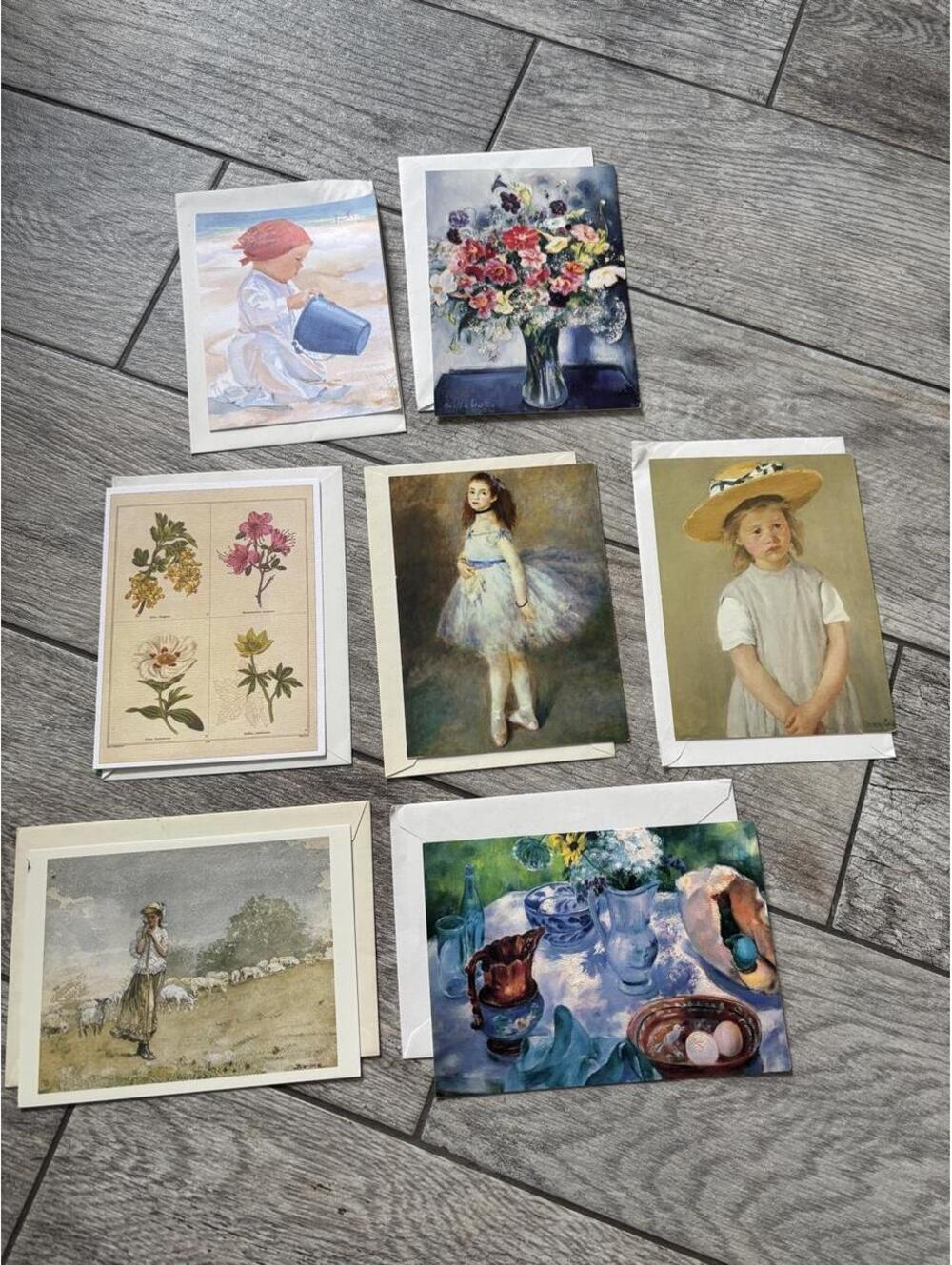 Vintage Fine Art Greeting Cards Set of 7 Impressionist Renoir Cassatt Homer